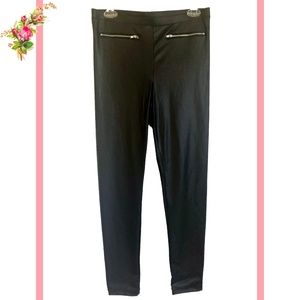 NWT Forever 21 Black Pleather Skinny Leggings L